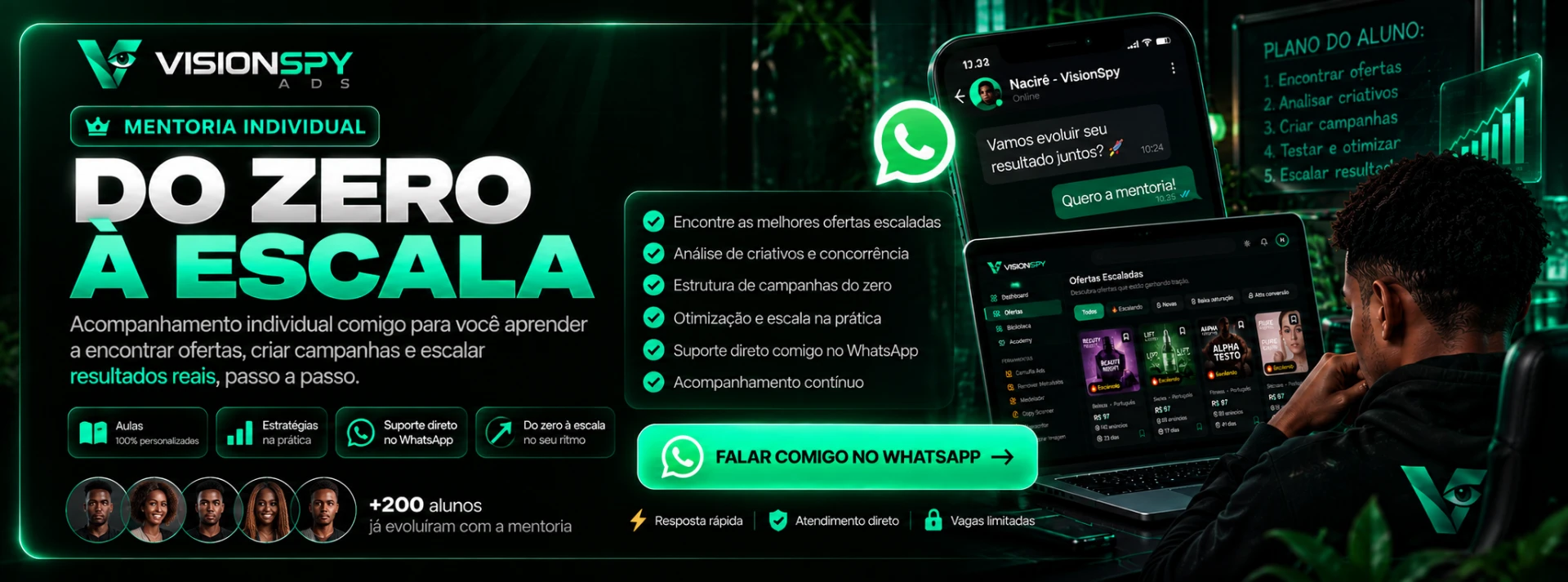 Mentoria individual VisionSpy — do zero à escala